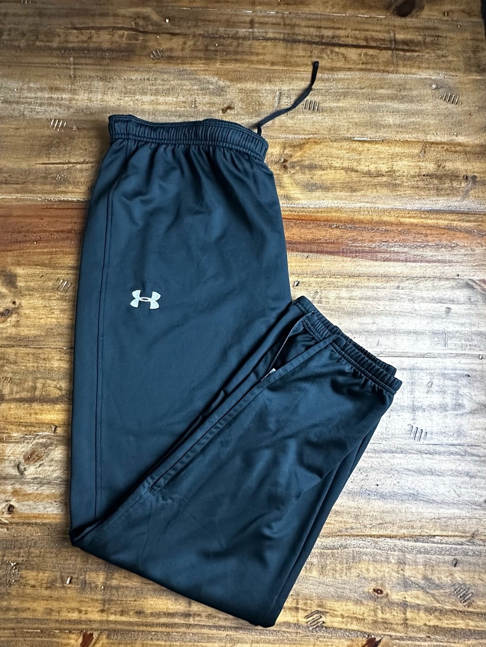 Under Armour Black Kids Jogger Sweatpants with White Logo